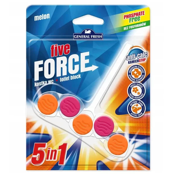 five force melon toilet block