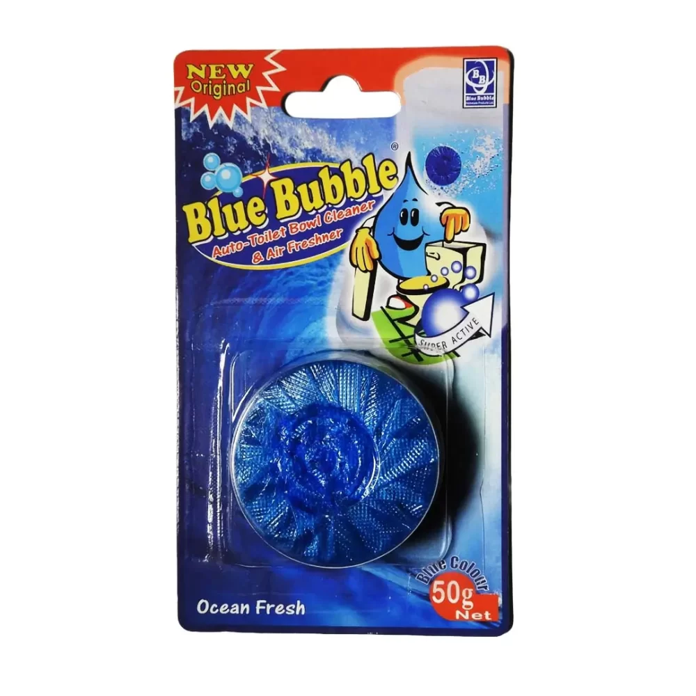 blue bubble toilet block ocean fresh