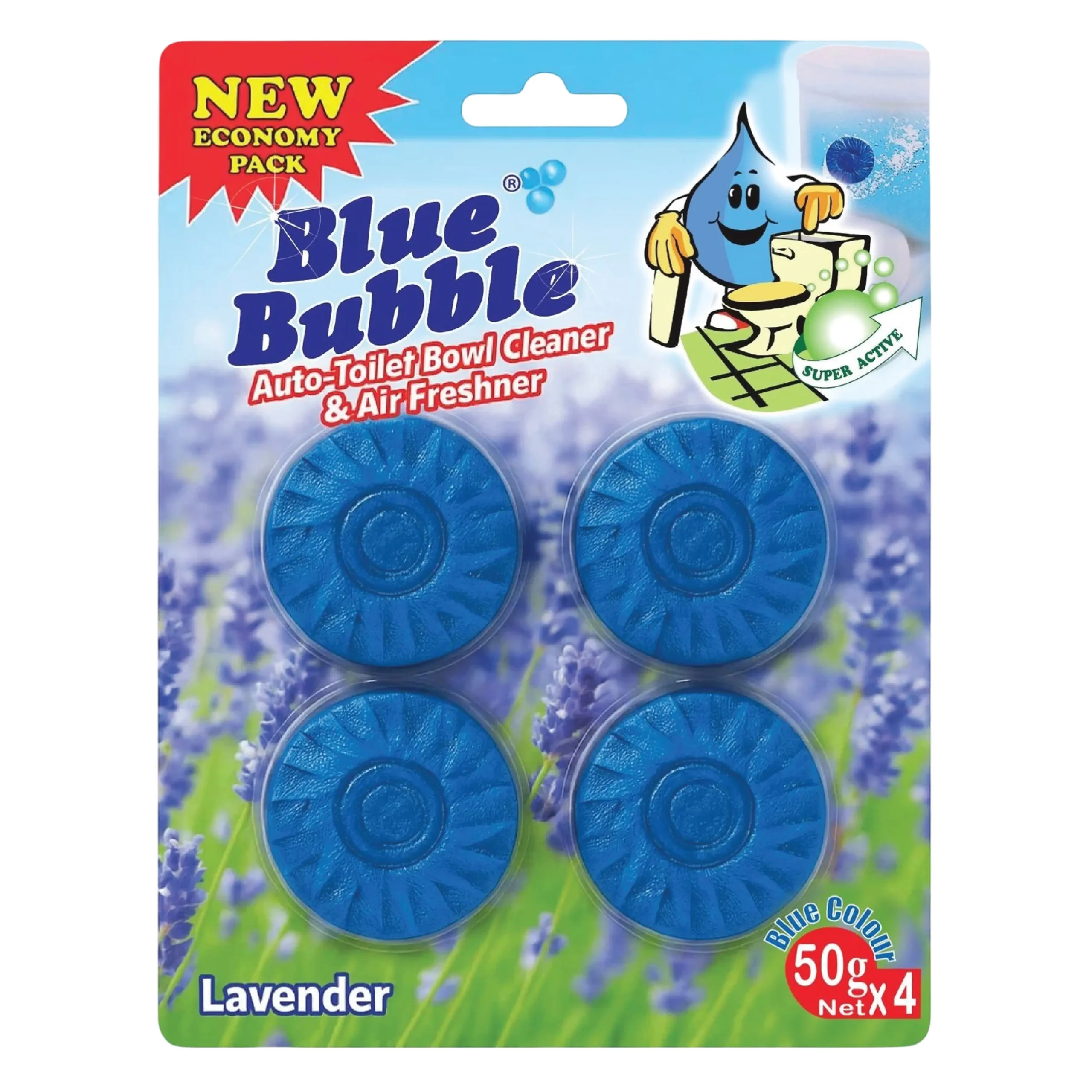 blue bubble 4 pack toilet blocks